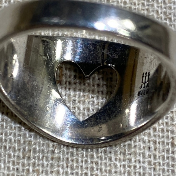 Retired James Avery die-cut heart ring - Picture 4 of 5